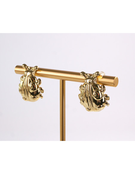 Kolczyki BIEDRONKA ZŁOTE  BIEDRONKI  STAL CHIRURGICZNA  LOLITA AKCESORIA