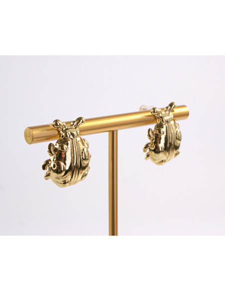 Kolczyki BIEDRONKA ZŁOTE  BIEDRONKI  STAL CHIRURGICZNA  LOLITA AKCESORIA