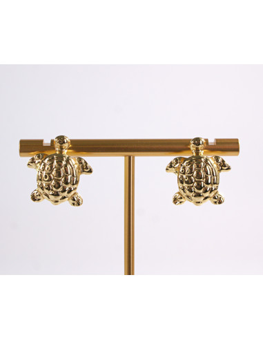 Kolczyki ŻÓŁW ŻÓŁWIE ZŁOTE ŻÓŁWIE  STAL...