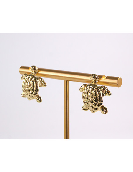 Kolczyki ŻÓŁW ŻÓŁWIE ZŁOTE ŻÓŁWIE  STAL CHIRURGICZNA  LOLITA AKCESORIA