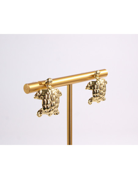 Kolczyki ŻÓŁW ŻÓŁWIE ZŁOTE ŻÓŁWIE  STAL CHIRURGICZNA  LOLITA AKCESORIA