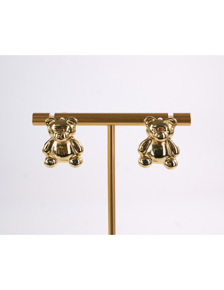 Kolczyki MIŚ NIEDZWIADEK ZŁOTE MISIE  STAL CHIRURGICZNA  LOLITA AKCESORIA