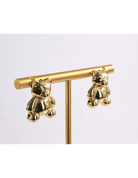 Kolczyki MIŚ NIEDZWIADEK ZŁOTE MISIE  STAL CHIRURGICZNA  LOLITA AKCESORIA