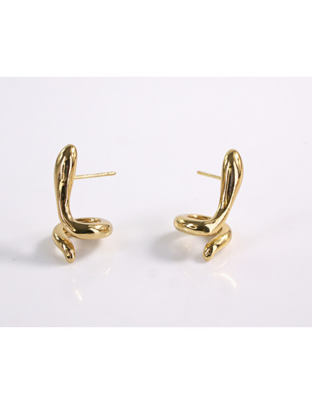 Kolczyki ZŁOTY  WĄŻ ZŁOTE  WĘŻE   STAL CHIRURGICZNA  LOLITA AKCESORIA