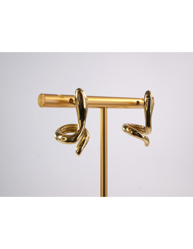 Kolczyki ZŁOTY  WĄŻ ZŁOTE  WĘŻE   STAL...