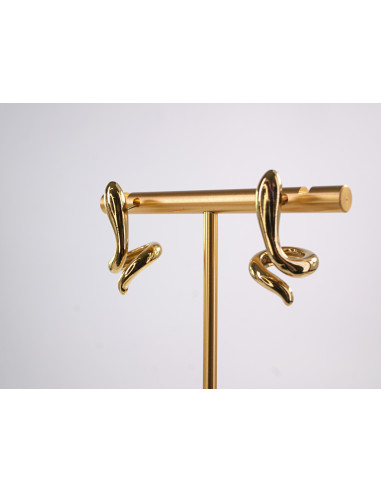 Kolczyki ZŁOTY  WĄŻ ZŁOTE  WĘŻE   STAL...