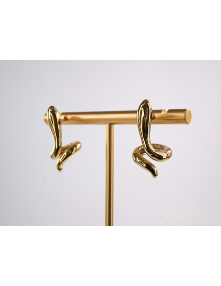 Kolczyki ZŁOTY  WĄŻ ZŁOTE  WĘŻE   STAL CHIRURGICZNA  LOLITA AKCESORIA