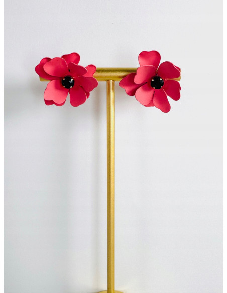 Kolczyki KWIATY KWIATKI BOHO Lolita Accessories srebrny sztyft 925