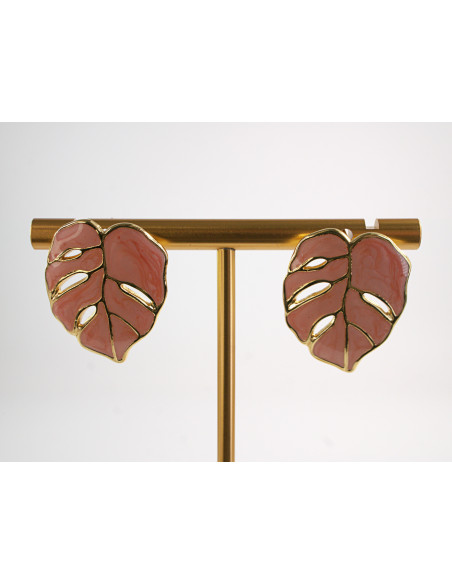 Kolczyki LIŚĆ LIŚĆ MONSTERA  STAL CHIRURGICZNA  LOLITA AKCESORIA