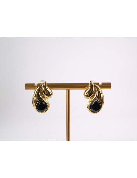 Kolczyki  ZŁOTE  ŁEZKI KROPLE Z OCZKIEM STAL CHIRURGICZNA  LOLITA AKCESORIA