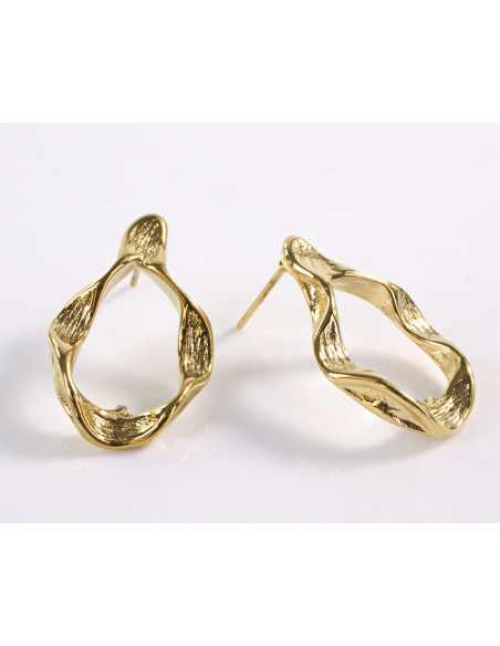 Kolczyki  ZŁOTE  ŁEZKI KROPLE  STAL CHIRURGICZNA  LOLITA AKCESORIA