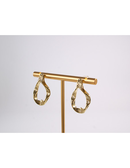 Kolczyki  ZŁOTE  ŁEZKI KROPLE  STAL CHIRURGICZNA  LOLITA AKCESORIA