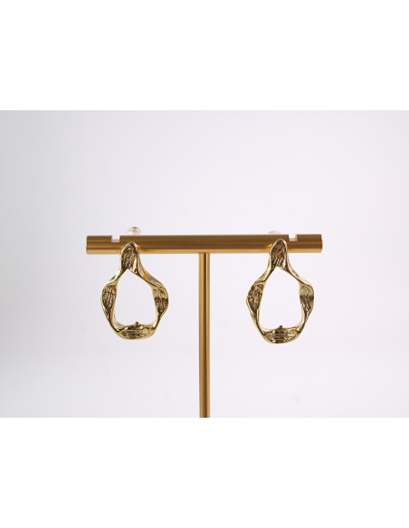 Kolczyki  ZŁOTE  ŁEZKI KROPLE  STAL CHIRURGICZNA  LOLITA AKCESORIA