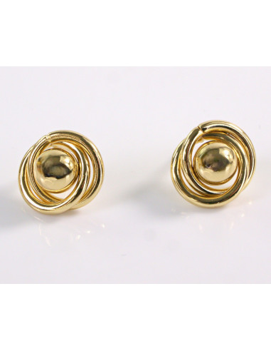 Kolczyki  WĘZEŁ SUPEŁ ZŁOTE WĘZEŁKI  STAL...