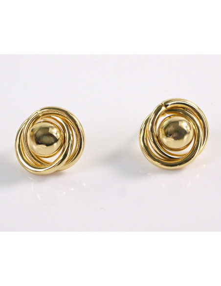 Kolczyki  WĘZEŁ SUPEŁ ZŁOTE WĘZEŁKI  STAL CHIRURGICZNA  LOLITA AKCESORIA