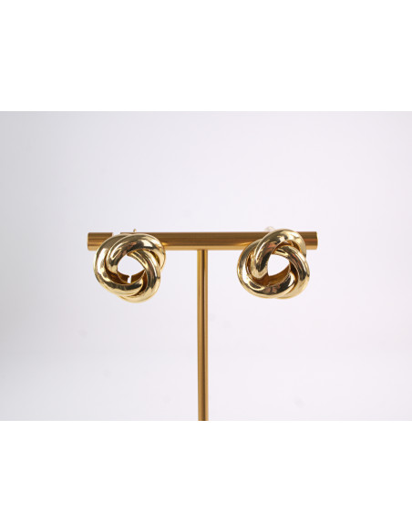 Kolczyki  WĘZEŁ SUPEŁ ZŁOTE WĘZEŁKI  STAL CHIRURGICZNA  LOLITA AKCESORIA