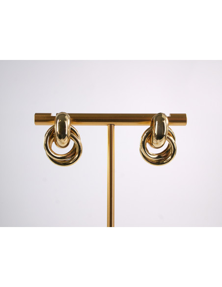 Kolczyki  WĘZEŁ SUPEŁ ZŁOTE WĘZEŁKI  STAL CHIRURGICZNA  LOLITA AKCESORIA