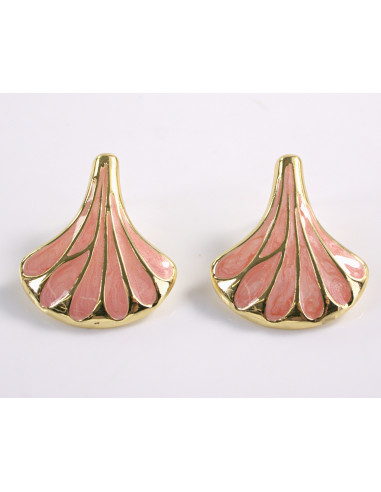 Kolczyki LIŚĆ MIŁORZĘBU   STAL CHIRURGICZNA...