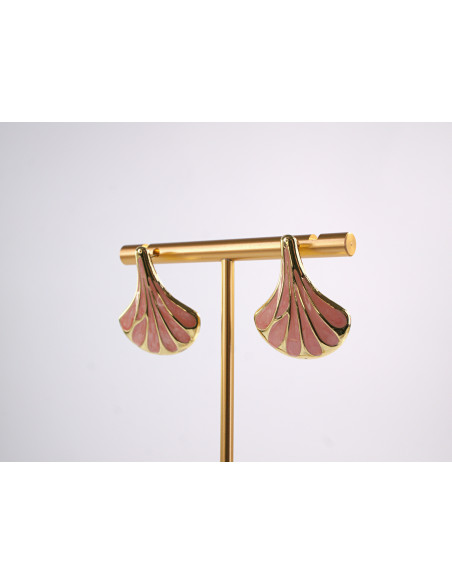 Kolczyki LIŚĆ MIŁORZĘBU   STAL CHIRURGICZNA  LOLITA AKCESORIA