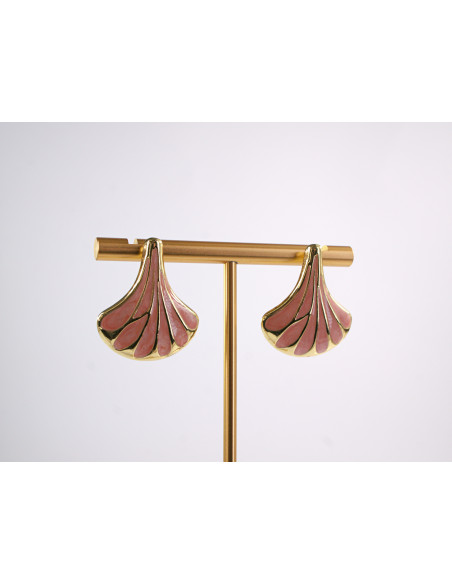 Kolczyki LIŚĆ MIŁORZĘBU   STAL CHIRURGICZNA  LOLITA AKCESORIA