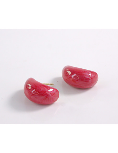 Kolczyki CZERWONE  ŁEZKI KROPLE   STAL CHIRURGICZNA  LOLITA AKCESORIA 2 CM