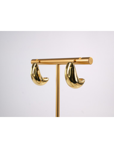 Kolczyki ZŁOTE ŁEZKI KROPLE ROGAL STAL...