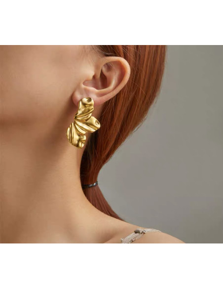 Kolczyki ze stali stal chirurgiczna Lolita AKCESORIA ELEGANCKIE DWUSTRONNE