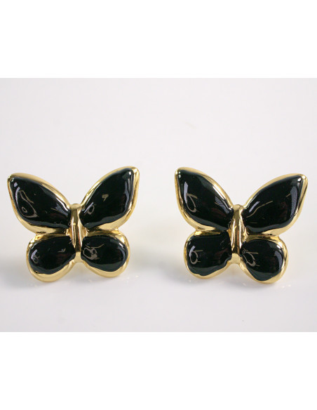 Kolczyki CZARNE  MOTYLKI MOTYL MOTYLEK STAL CHIRURGICZNA LOLITA AKCESORIA