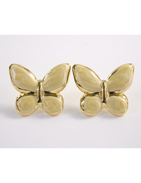 Kolczyki ŻÓŁTE MOTYLKI MOTYL MOTYLEK STAL CHIRURGICZNA LOLITA AKCESORIA