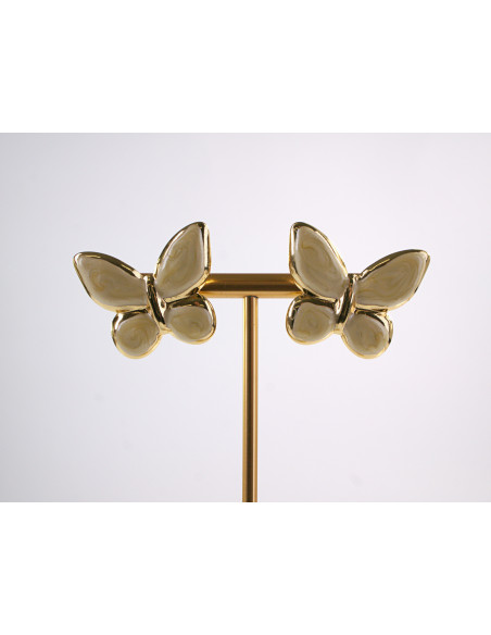 Kolczyki ŻÓŁTE MOTYLKI MOTYL MOTYLEK STAL CHIRURGICZNA LOLITA AKCESORIA