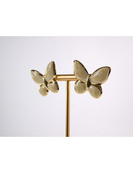 Kolczyki ŻÓŁTE MOTYLKI MOTYL MOTYLEK STAL CHIRURGICZNA LOLITA AKCESORIA