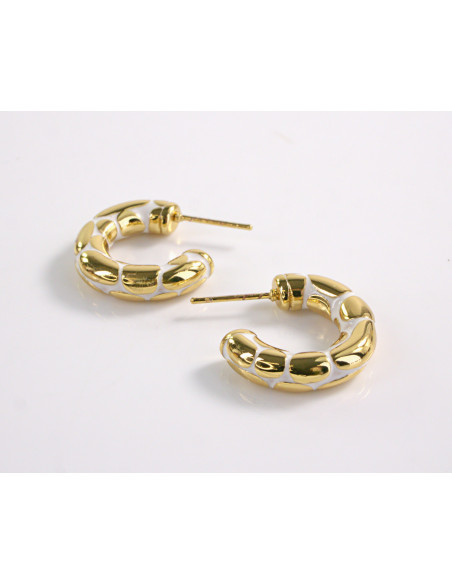 Kolczyki ZŁOTE TŁOCZONE KOŁA  STAL CHIRURGICZNA LOLITA AKCESORIA