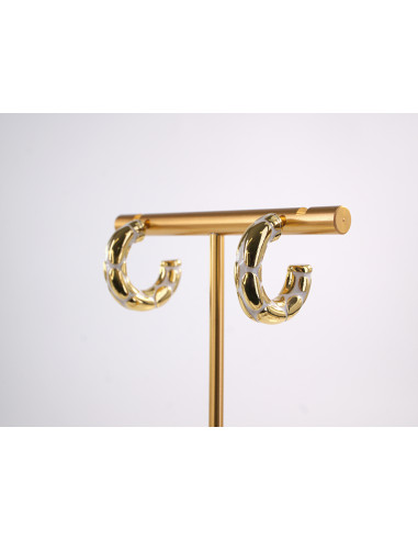 Kolczyki ZŁOTE TŁOCZONE KOŁA  STAL CHIRURGICZNA...