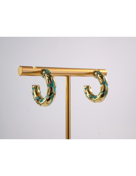 Kolczyki ZŁOTE TŁOCZONE KOŁA  STAL CHIRURGICZNA LOLITA AKCESORIA