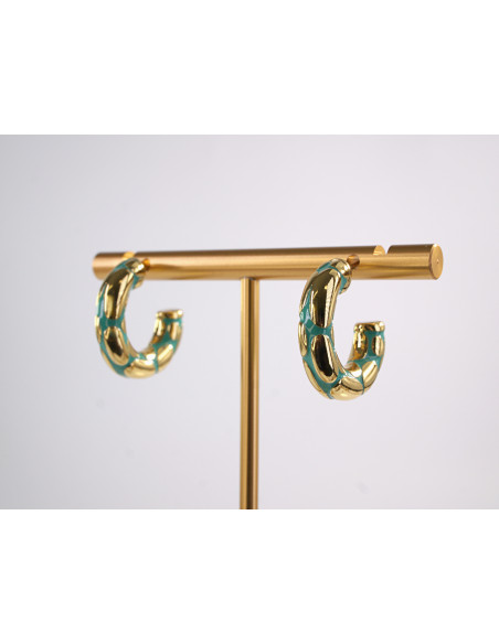 Kolczyki ZŁOTE TŁOCZONE KOŁA  STAL CHIRURGICZNA LOLITA AKCESORIA