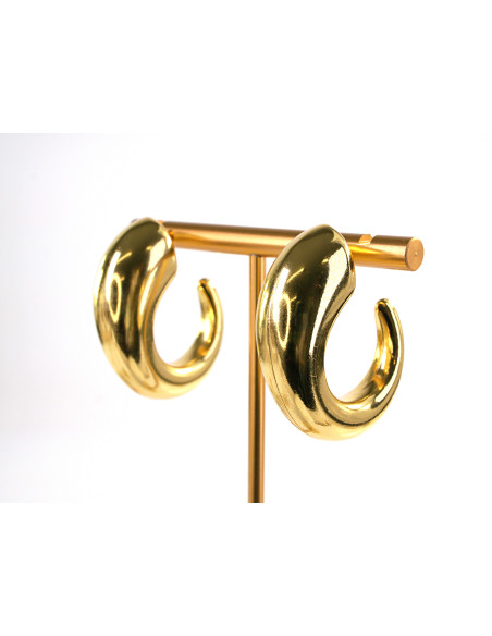 Kolczyki ZŁOTE DMUCHANE  KOŁA  SZTYFT STAL CHIRURGICZNA LOLITA AKCESORIA