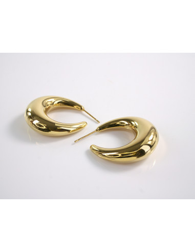 Kolczyki ZŁOTE DMUCHANE  KOŁA  SZTYFT STAL...