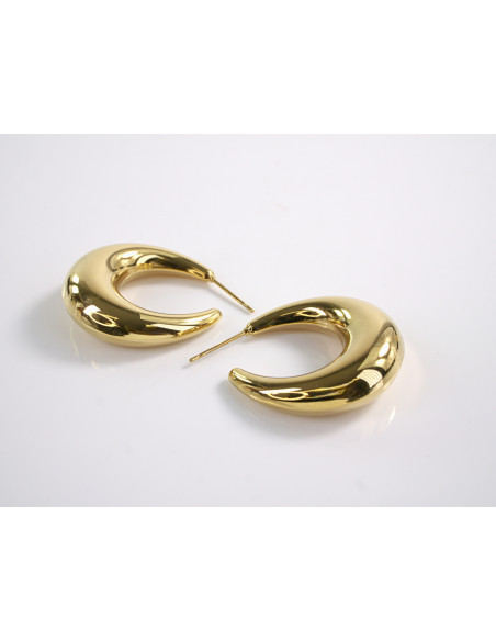 Kolczyki ZŁOTE DMUCHANE  KOŁA  SZTYFT STAL CHIRURGICZNA LOLITA AKCESORIA