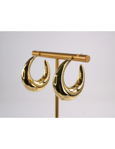 Kolczyki ZŁOTE DMUCHANE  KOŁA  SZTYFT STAL...