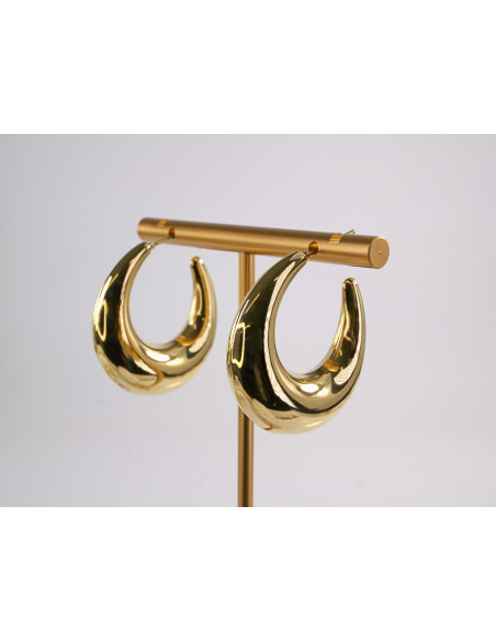 Kolczyki ZŁOTE DMUCHANE  KOŁA  SZTYFT STAL CHIRURGICZNA LOLITA AKCESORIA