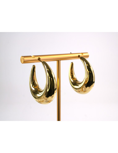 Kolczyki ZŁOTE DMUCHANE  KOŁA  SZTYFT STAL...