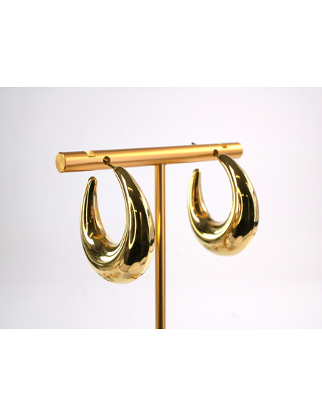 Kolczyki ZŁOTE DMUCHANE  KOŁA  SZTYFT STAL CHIRURGICZNA LOLITA AKCESORIA