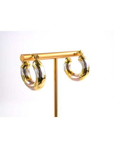 Kolczyki ZŁOTE DMUCHANE  KOŁA  SZTYFT STAL...