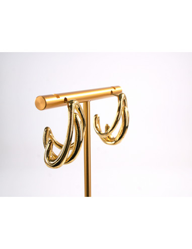 Kolczyki ZŁOTE   KOŁA   STAL CHIRURGICZNA...