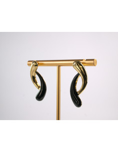 Kolczyki ZŁOTE ASYMETRYCZNE ZAWIJASY  STAL CHIRURGICZNA... 2