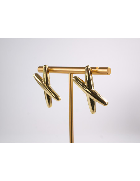 Kolczyki ZŁOTE X X  STAL CHIRURGICZNA  LOLITA AKCESORIA