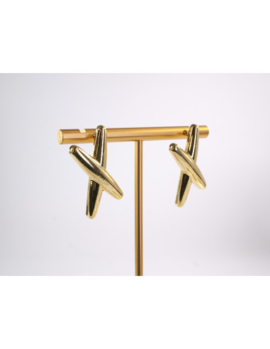 Kolczyki ZŁOTE X X  STAL CHIRURGICZNA  LOLITA...