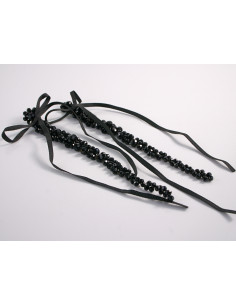 Kolczyki DŁUGIE WIECZOROWE CZARNE XL 16 CM LOLITA AKCESORIA 2