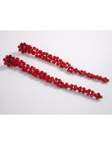 Kolczyki DŁUGIE WIECZOROWE czerwone XL 16 CM...