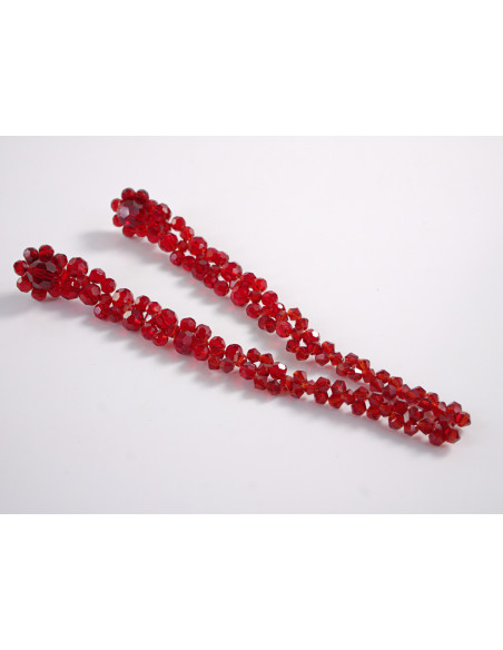 Kolczyki DŁUGIE WIECZOROWE czerwone XL 16 CM LOLITA AKCESORIA